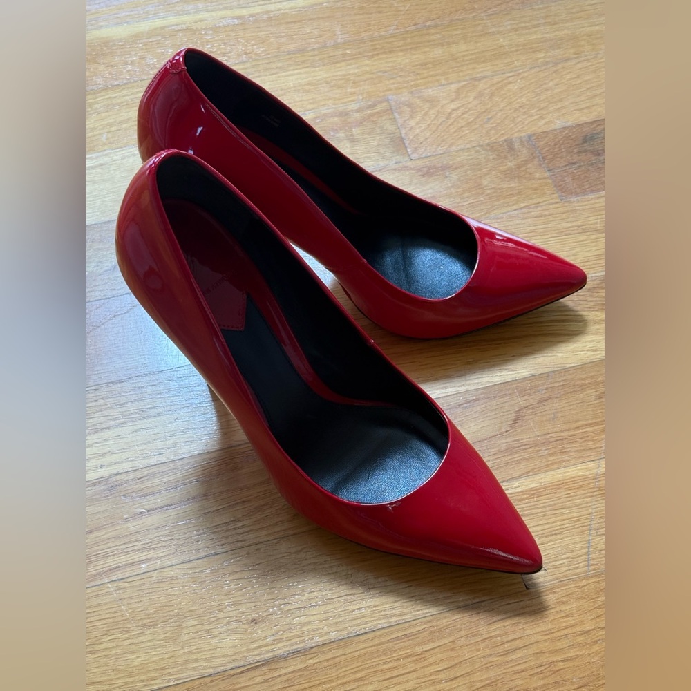 Brian Atwood Red Pointed-Toe Heels